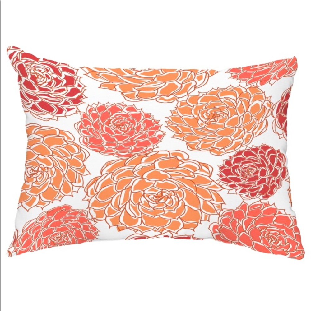 Olivia Floral Decorative Outdoor Pillow 14”x20”